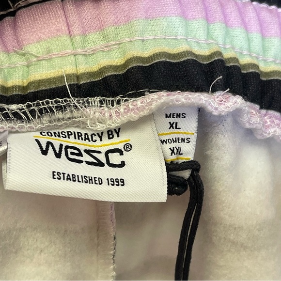 NWT, Wesc, Striped Sweat Pant Shorts. Size Men's XL, Women's XXL. - Picture 4 of 6